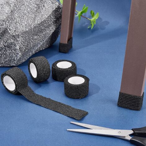 CCYKXA 4pcs Chair Leg Protectors Non-Slip Tape Floor Furniture Protectors Self Adhesive Glue-Free Strips Prevent Chairs Tables from Sliding No Noise Black