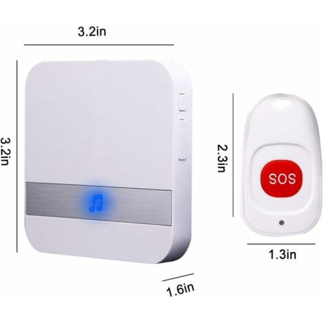 CCYKXA Home Alarm Wireless Alarm Elderly Patient Personal Alarm System Plug Version & Emergency Call Button Pager Alarm (1 to 1)