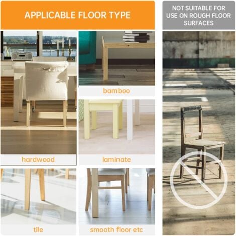 CCYKXA 16Pcs Chair Leg Protectors, Clear Silicone Square Chair Leg Caps with Felt Pads and Metal Gasket, for Hardwood Floors (Square 19-23mm)