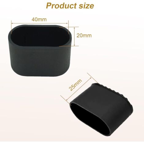 CCYKXA Chair Leg Caps 28 Pieces Rectangular Chair Tip Oval Chair Leg Protector Table Chair Leg Caps Silicone Rubber Chair Covers