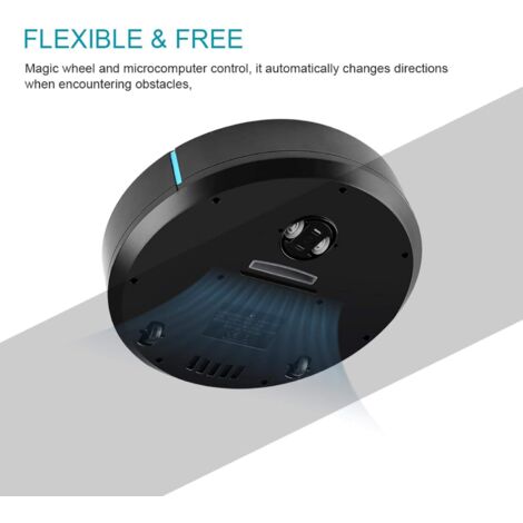 CCYKXA Smart Robot Floor Cleaner USB Rechargeable Clean Robot(Black)