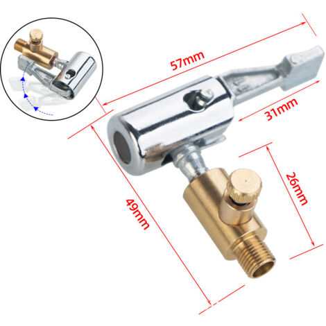 CCYKXA Portable Inflator Pump Quick Push Handle (Deflated) for Car Tires Air Chuck Compressor Tire Inflator with Barb Connector