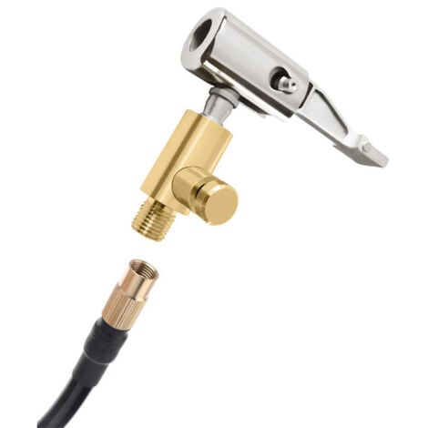 CCYKXA Portable Inflator Pump Quick Push Handle (Deflated) for Car Tires Air Chuck Compressor Tire Inflator with Barb Connector