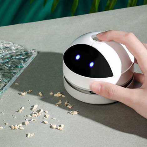 CCYKXA Mini Desktop Vacuum Cleaner with USB Charging and Cleaning Brush for Office and Home