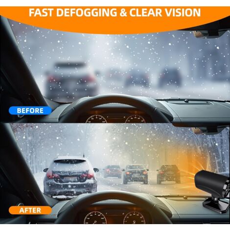 CCYKXA 2 in 1 Car Heater, Portable 12V 150W Car Heater Defroster Fast Heating 360° Adjustable with Air Purification and Cigarette Lighter for All Vehicles Heater