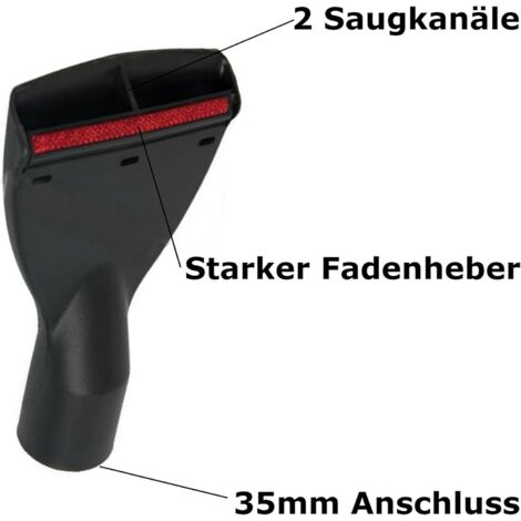 CCYKXA XL Vacuum Cleaner Nozzle Cushion Mattress Nozzle 35mm Upholstery Brush Car Truck Seat Brush Replacement Part for Kärcher Bosch Miele Siemens AEG Samsung