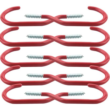 CCYKXA 10pcs Bike Hooks Bicycle Storage Hooks Set, Screw-in Utility Storage Hangers Shed Garage Garden Plastic Coated Hook for Wall/Ceiling Mount