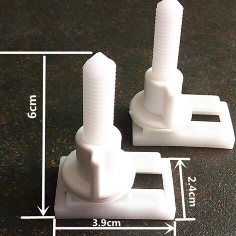 CCYKXAA （6×3.9×3.9cm） 1pair Toilet Seat Hinge Bolts Screws Replacement Fixing Kit Repair Tool for Bathroom Accessories