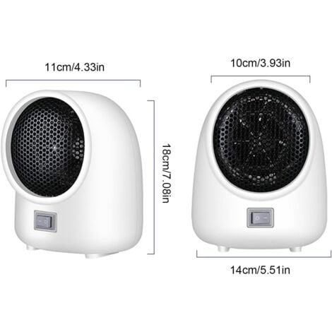 CCYKXA Indoor Space Heater, Small Space Heater, Portable Heater for Home, Small for Office  Heating Machine for Cold Winter Days, with Adjustable Temperature,