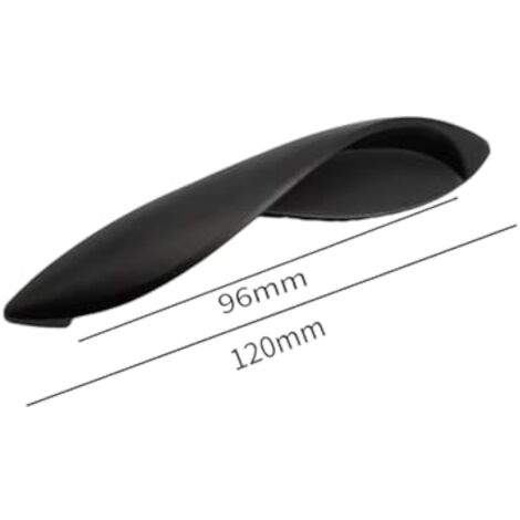 CCYKXA 2 Pcs Black Kitchen Cabinet Handles, 96mm Simple Curved Design, Kitchen Cupboard Handles, Kitchen Cabinet Door Handles, for Home Decor, Office