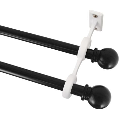 CCYKXA Double Curtain Rod Bracket Heavy Duty Adjustable Double Curtain Pole Bracket with Screws for Curtain Rod Diameter Less than 2.5cm