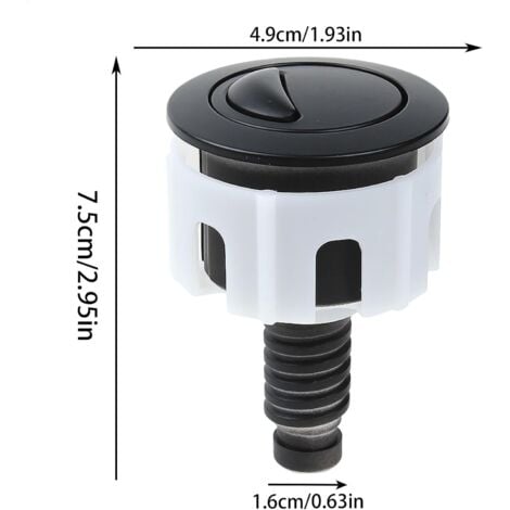 CCYKXAA （8×5×5cm） Toilet Flush Button, Toilet Button Pusher - Round Dual Push Button Toilet Flush Button  Wired Control Bathroom Accessories, Toilet Button
