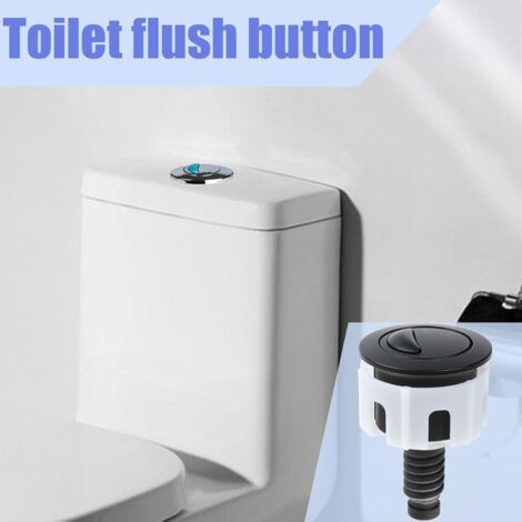 CCYKXAA （8×5×5cm） Toilet Flush Button, Toilet Button Pusher - Round Dual Push Button Toilet Flush Button  Wired Control Bathroom Accessories, Toilet Button