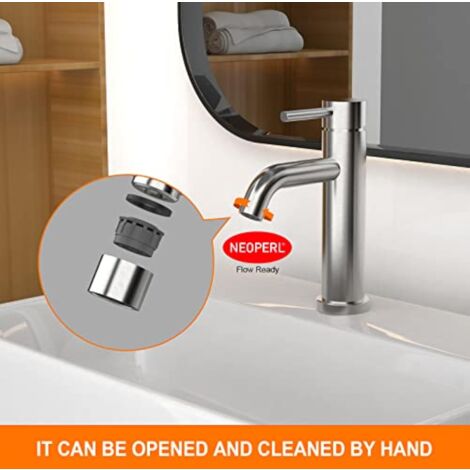 CCYKXA Basin Mixer Tap - Single Handle Bathroom Faucet, Low Noise Ceramic Pull Down Basin Faucets, Stainless Steel Body, Grey