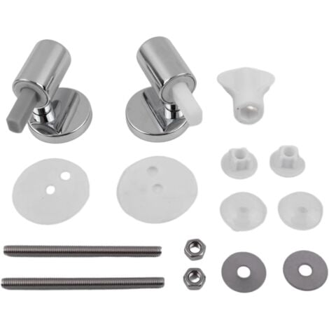 CCYKXA 2 Pack Traditional and Contemporary Toilet Seat Fixing Kit with Quick Release Soft Close Hinges, Top Fixing Hinges, Toilet Replacement Kit