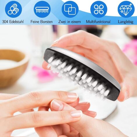 CCYKXA 2 Pieces Hand Brush Stainless Steel Nail Brush Cleaning Brush for Cleaning Nails and Hands, Vegetables, Fruits