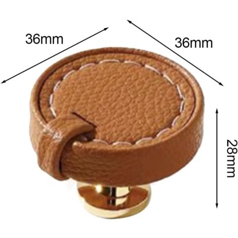 CCYKXA 5 Pcs Leather Drawer Pulls Handles for Cabinets Dressers Cupboards