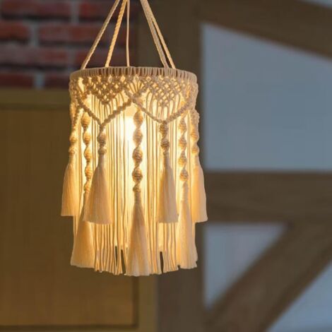 CCYKXA Boho Lampshade Boho Pendant Lampshade Plug-in Hanging Lamp Bohemian Pendant Lights