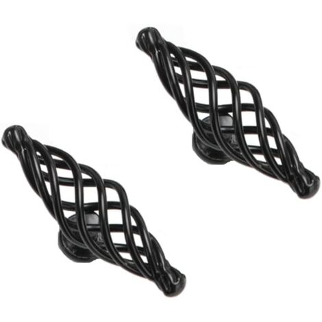 CCYKXA 2 Pieces Vintage Black Kitchen Cabinet Handles, Metal Furniture Handle, for Kitchen ...