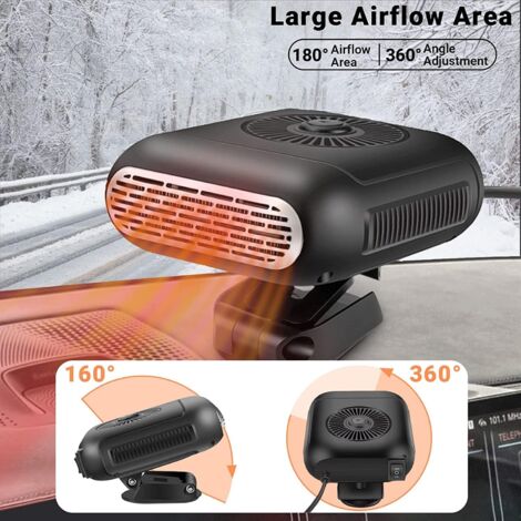 CCYKXA Car Heater, Portable Car Heater, Car Heater with Cigarette Lighter Plug, 12V 150W 2-in-1 Fast Heating and Cooling Fans for Fast Heating