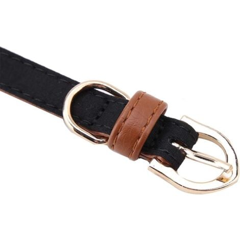 CCYKXA (1.3  34cm-Black)Flower Decoration Pet Collar, Adjustable PU Leather Dog Cat Puppy Collar for Cats, Small and Medium Dogs