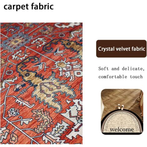 CCYKXA Absorbent Mat Semi-Circular Round Carpet Outdoor Floor Entrance Mat Terrace Decor Indoor Doormats for Outdoor Entrance Black Face40x60cm