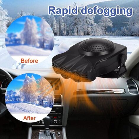 CCYKXA Car Heater, 12v 150w Anti-Fog Heater Portable Car Heater, 2 in 1 Car Heater Fast Heating and Cooling, Heating Fan with Cigarette Lighter