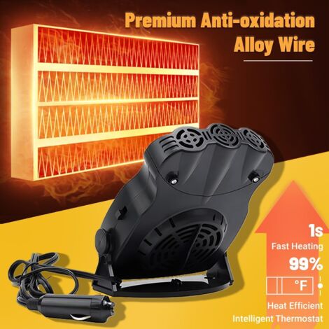 CCYKXA Car Heater, 12v 150w Anti-Fog Heater Portable Car Heater, 2 in 1 Car Heater Fast Heating and Cooling, Heating Fan with Cigarette Lighter