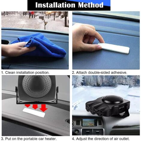 CCYKXA Car Heater, 12v 150w Anti-Fog Heater Portable Car Heater, 2 in 1 Car Heater Fast Heating and Cooling, Heating Fan with Cigarette Lighter