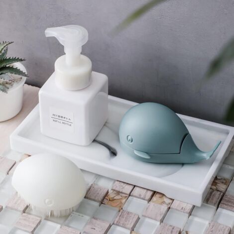 CCYKXAA 1PCS Whale Shape Laundry Brush, Laundry Brush  Portable Soft Hand Brush  for Clothes  Carpets  for Bathroom(White)