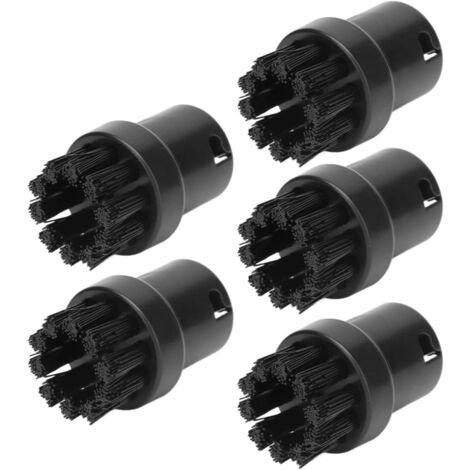 CCYKXA (26×26×40) Steam Cleaner Accessories Steam Cleaning Brush Abs Black 5 Pcs Steam Engine Brush Black Cleaning Brush Replacement Brush for Karcher Sc1 Sc2 Sc3