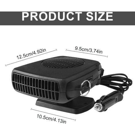 CCYKXA Car Heater, 12V 150W Portable Heater and Defroster, 2 in 1 Heater/Cooling Fan, Heating Fan with Cigarette Lighter