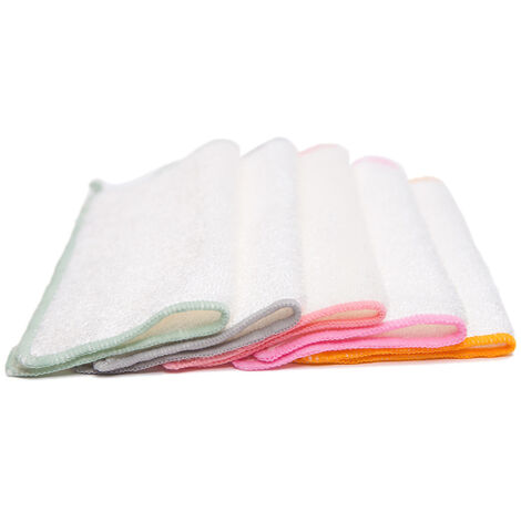 CCYKXA 6 Multi-Purpose Bamboo Cloths, Cleaning Cloths, 100% Bamboo Dish Cloths, Suitable for Shiny Lacquer and Leather, Hypoallergenic, Washable, 30x38cm