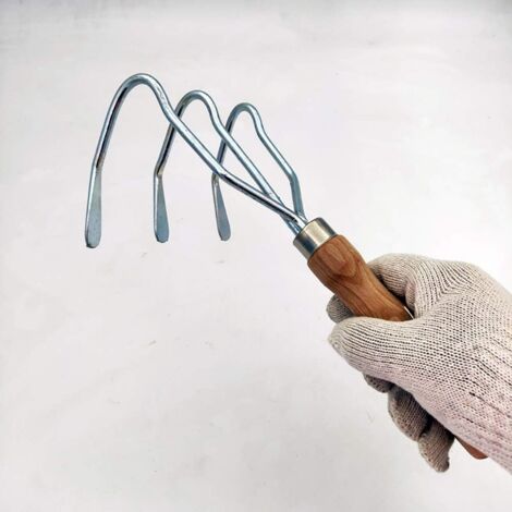 CCYKXA Garden Rake Claw Rake Stainless Steel Garden Tool 3 Claws