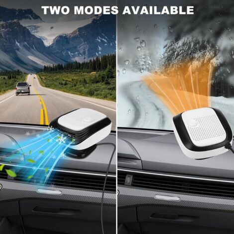 CCYKXA 24V 150W Car Heater, 2 in 1 Portable Car Heater Fan, Car Fan Heater with 360 Rotating Base