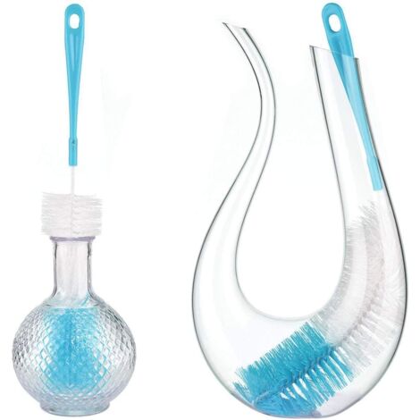 CCYKXA blue 4 Pcs Bottle Cleaning Brush Set Multifunctional Brushes Long Water Bottle Brush Bottle Cleaner