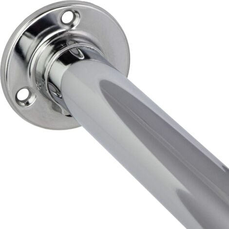 CCYKXAA 8 Pieces Wardrobe Rod Hanger, Round Metal Wardrobe Tube Brackets for Ø 25 mm Rods  Round Tube Holder for Wardrobe and Cloakroom Tube  Polished Chrome
