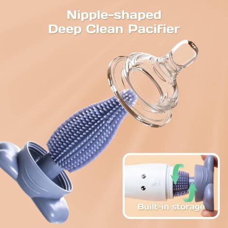 CCYKXA Silicone Bottle Brushes with Brush, Baby Bottle Brush, Straw Brush, Nipple Brush and Tube Cleaning Brush