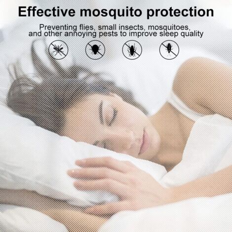 CCYKXA Bed Mosquito Net, Large Square Universal Mosquito Net Canopy Mosquito Net for Single and Double Beds Effectively Protect from Mosquitoes, 200 x 220 x 180cm