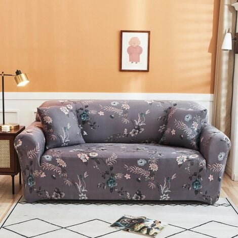 CCYKXA 1 pcs Elastic Sofa Cover, Universal Sofa Cover with Armrest, Non-slip Sofa Slipcover (3 Seater,Grey)