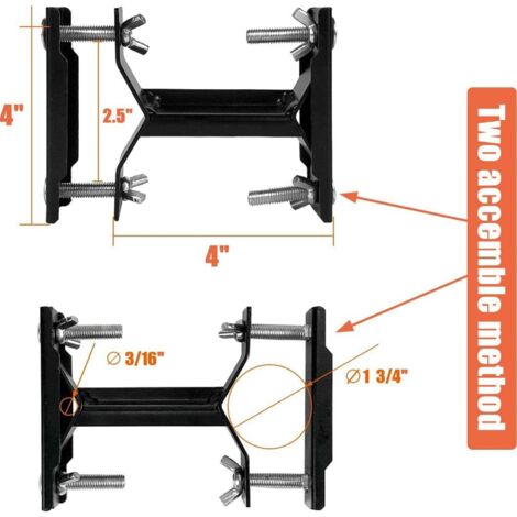 CCYKXA 10x10.5x3CM Patio Umbrella Clamp Clip  Parasol Holder Bracket - 3 Patio Umbrella Fixing Clips  Attaches to Parasol Railing for Balcony Umbrella