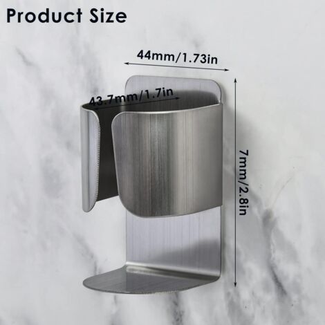CCYKXA Stainless Steel Electric Toothbrush Holder, No Punching Self-Adhesive Electric Toothbrush Holder Wall Mounted - No Drilling - for Bathroom, Kitchen