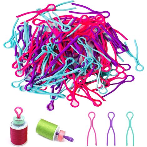 YEQIN Bobbin Clamps (24 Pcs) - Silicone Thread Holder To Prevent Unraveling For Sewing & Embroidery
