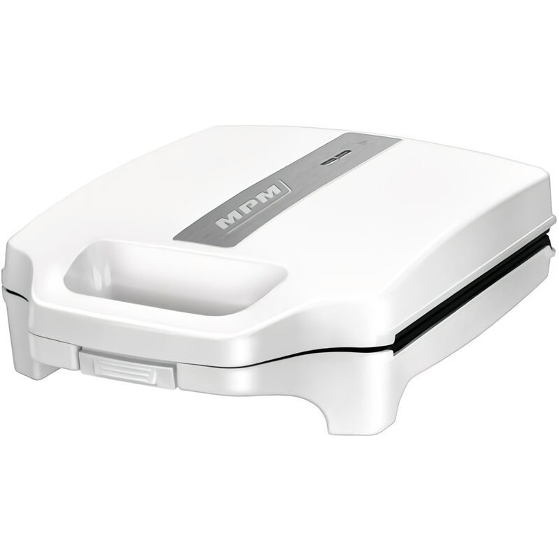 MPM MOP-35 Sandwichera, 4 Sandwiches, Placas Antiadherentes, Tostado Perfecto, Regulador Temperatura 1600W Blanco