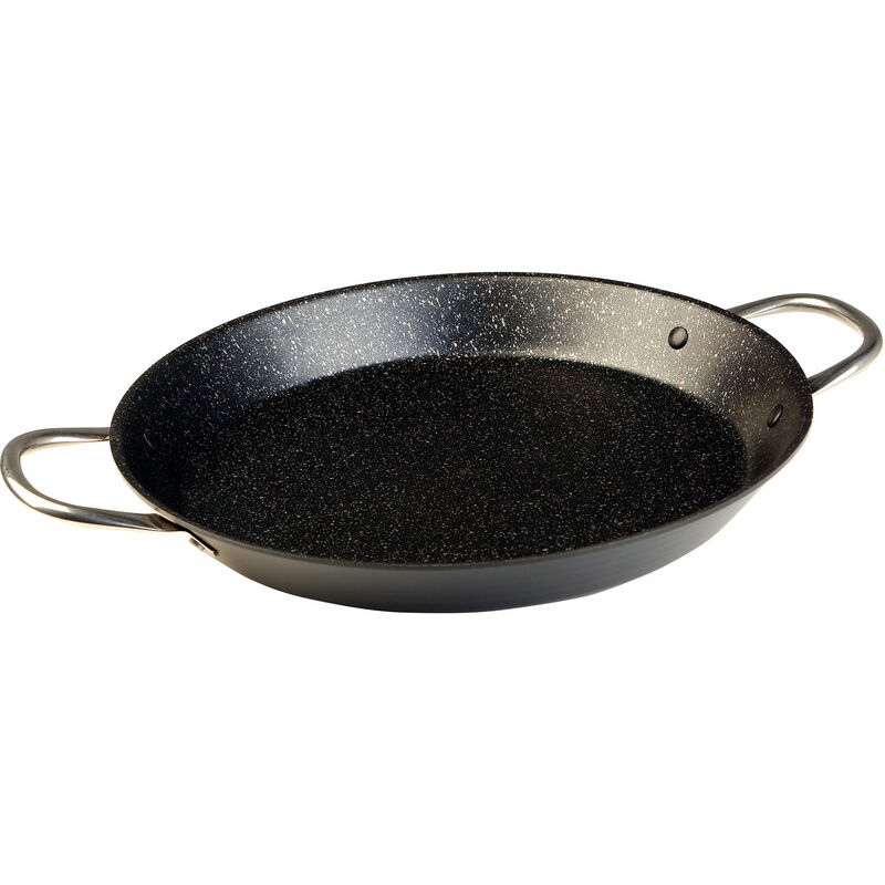 Wecook Ecochef Paellera Inducción 46cm, 12 Raciones, Aluminio Prensado, Antiadherente sin PFOA, 3mm Espesor Negro