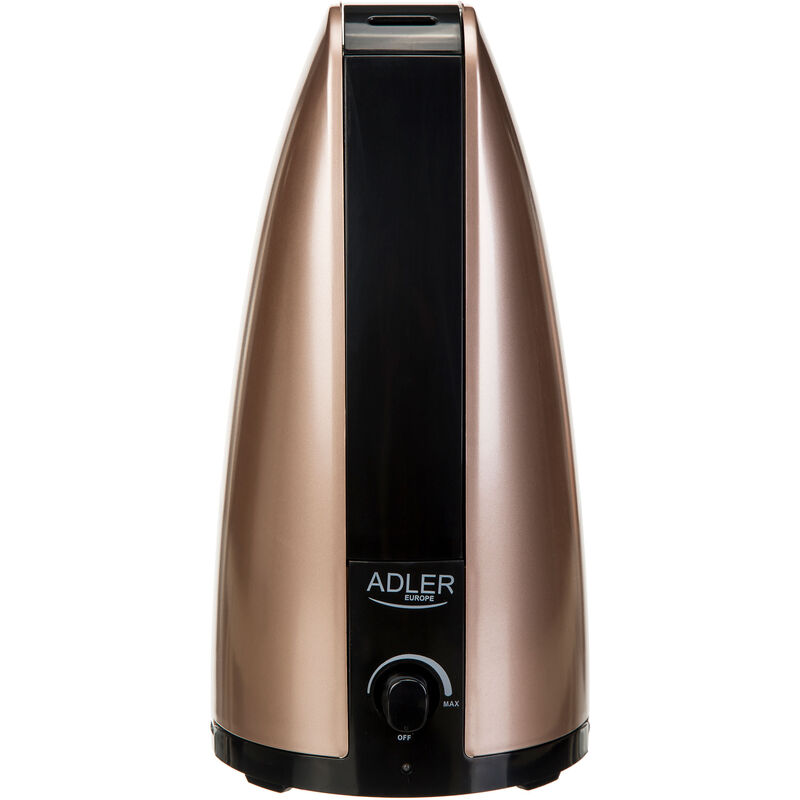 Adler AD7954 Humidificador de Aire 1L, Difusor Aceites Esenciales, 100 ml/h Silencioso, Regulador Intensidad 18W Oro