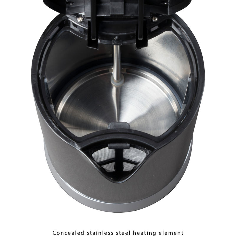 Clatronic WK 3576 - Hervidor de agua eléctrico, capacidad de 1,5 l, 2200 W,  color negro