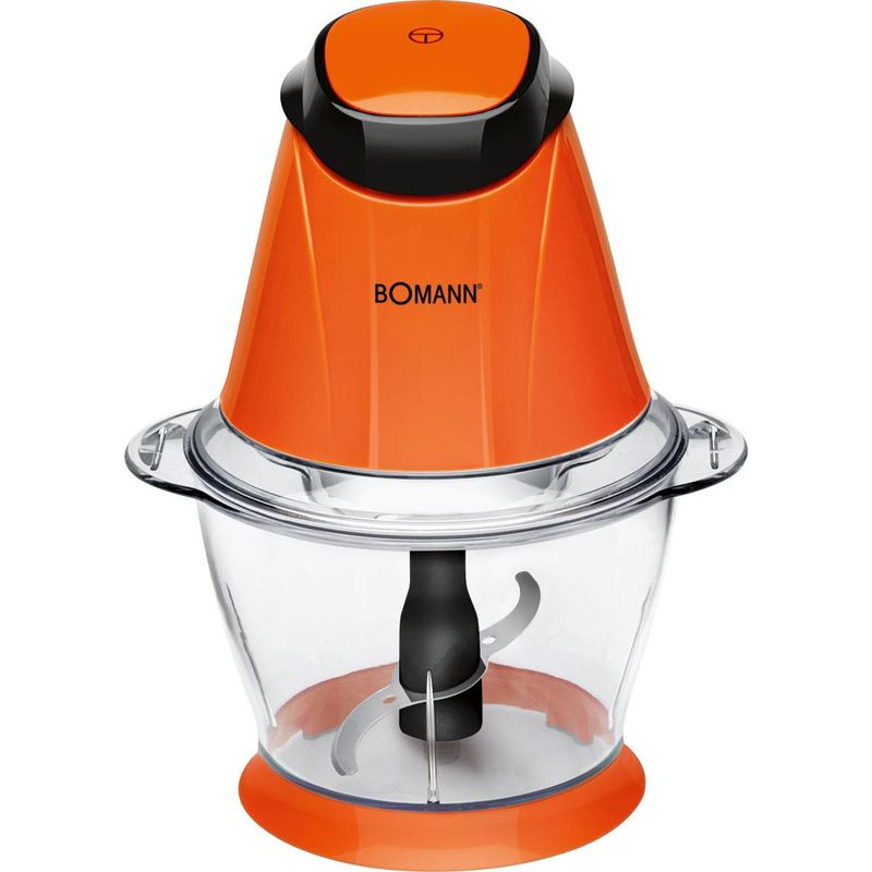 Bomann MZ 449 CB Picadora Eléctrica Multiusos, 1 L, Función Picahielo, Cuchilla Acero Inoxidable, Extraíble 250W Naranja