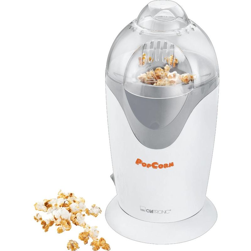 Clatronic PM 3635 Palomitero, Máquina de Palomitas de Maíz, Listas en 2 minutos, Circulación Aire Caliente 1200W Blanco