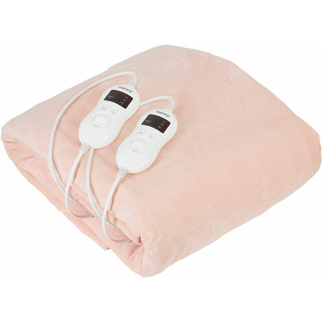 Briebe EB1134 Calienta Camas Eléctrico Doble, Medidas 150x160cm, 8 Niveles Temperatura, Temporizador, Lavable, Polar 120W Crema (1/5)